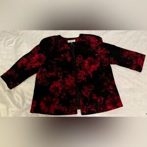 Kasper Women’s Lined Jacket Red & Black ~ Size 16